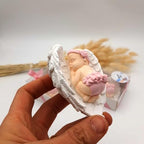 Baby Shower Favor, Set of Stone Angel with Wing Baby Favor Magnet, Baptism Return giveaways Pink White Blue Girl Boy Favor Magnets, Gender Reveal, Communion Gifts (White Wing Pink Baby, Set of 30) - Image 7