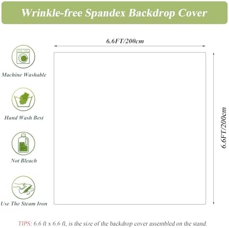 Square Backdrop Arch Cover Sage Green 6.6FT x 6.6FT Square Arch Backdrop Covers Stretchy Spandex Fitted Square Backdrop Cover for Birthday Party Wedding Ceremony Banquet Decoration - Image 4