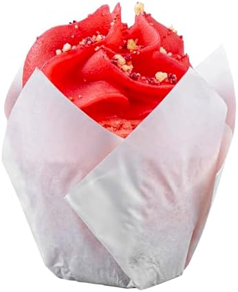 Restaurantware-2 Ounce Tulip Baking Cups, 200 Oven-Ready Cupcake Liners - Freezable, Disposable, Sugar White Paper Muffin Cases, For Wedding Parties, Baby Showers and More - Image 2