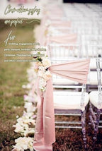 fani 120 PCS Satin Chair Sashes, 7x78 Inch, Rose Gold - Image 6