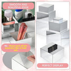 Geelin 6 Pack Acrylic Risers Hollow Bottom,Silver,3 to 8 Inch,Square - Image 3