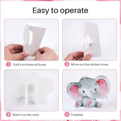 12 Sets Elephant Baby Shower Balloon Stand Kit for Table Pink Elephant with Balloon Centerpieces Decor for Elephant Theme Gender Reveal Birthday Party Photo Props Supplies - Image 5