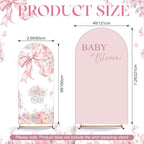 Mindsoft 2 Pcs Baby in Bloom Arch Cover Backdrop, Pink - Image 2
