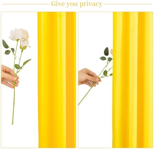 20ft x 10ft Yellow Backdrop Curtain for Parties Yellow Wrinkle Free Backdrop Drapes Panels for Birthday Party Baby Shower Wedding Photo Photography Polyester Fabric Background Decoration - Image 7