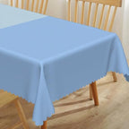 60x120inches Light Blue Rectangle Tablecloth Gradient Dusty Blue Table Cover Waterproof and Spill Proof Fabric Table Cloth for Kitchen Dining Room Outdoor Birthday Wedding Themed Party Decor - Image 5