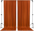 AK TRADING CO. 10 feet x 8 feet IFR Polyester Backdrop Drapes Curtains Panels with Rod Pockets - Wedding Ceremony Party Home Window Decorations - Rust by Fabrics%7CEventDecor%7CCrafts%7CUpholsteryFoam