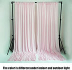 10 x 10 Feet Light Pink Backdrop Curtain for Partie, Background Curtains for Photoshoot, Birthday, Wedding, Halloween, Thanksgiving, Christmas Day, New Year Party Decorations 5Ft x 10Ft, 2 Panels - Image 5
