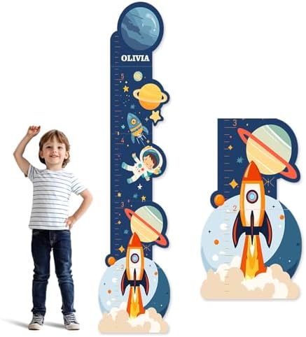 Custom Kid Measuring Wood Growth Chart for Wall with Name by Woodemon
