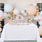 SoarDream White Sequin Tablecloth 90"x156" Wedding Glitter Table Cloth by SoarDream