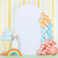 White Arch Cover 7.2FT Spandex Arch Backdrop Stand Cover Wedding Arches Fabric Backdrop Covers for Party Arched Stand Chiara Backdrops Arched Covers for Birthday Baby Shower Bridal Shower Decoration by PATYDEST