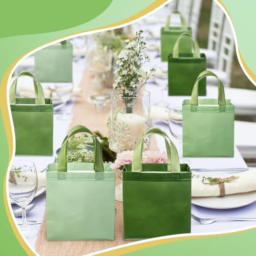 Wesnoy 36 Pcs Woven Gift Bags, Reusable Pastel Tote with Handles - Image 6