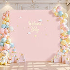Square Backdrop Arch Cover Pink 6.6FT x 6.6FT Square Arch Backdrop Covers Stretchy Spandex Fitted Square Backdrop Cover for Birthday Party Wedding Ceremony Banquet Decoration - Image 3