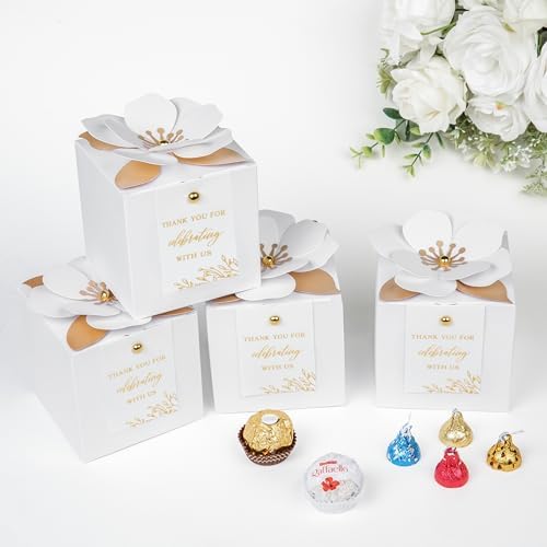 FEIYI 20 PCS Favor Boxes, White, 3.55x3.55x3.55 - Image 3