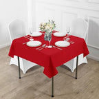 Fokitut 2 Pack Waterproof Square Tablecloth, 90x90 Inch, Stain Resistant and Wrinkle Polyester Table Cloth, Fabric Table Cover for Kitchen Dining, Wedding, Party, Holiday Dinner-Red - Image 5