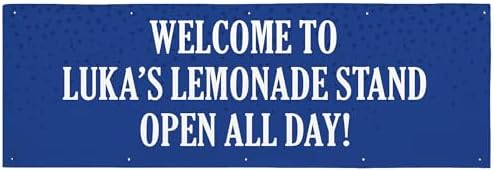 Let's Make Memories Personalized Banner for Any Occasion - Birthday Party, Retirement, Shower, Etc - Create Your Own Custom Banner - Party Decorations - Indoor/Outdoor Vinyl - Blue - 10ft by LetsMakeMemories