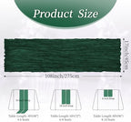20 Pack Emerald Green 17 x 108 Inch Cheesecloth Table Runner - Boho Gauze Sheer Fabric for Wedding Baby Shower Party Home Decor - Image 2