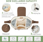 miss fong Checkered Stroller Caddy with Insulated Cup Holder Universal Stroller Organizer Bag Baby Storage Bag with Adjustable Strap, Fits for Baby Carriage like Uppababy, Baby Jogger, Umbrella - Image 3