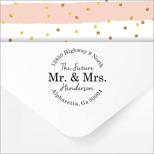 Personalized Self Inking Return Address Stamp, Future Mr and Mrs - Image 2