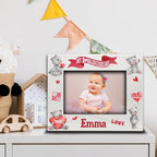 BELLA BUSTA- Personalize Baby First Year Memory Keepsake Picture Frame-Nursery Decor (1st Valentines (5x7 Horizontal)) - Image 2