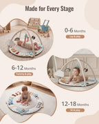 Blissful Diary Baby Play Gym, 5 Development Zones Activity Tummy Time Mat - Image 4