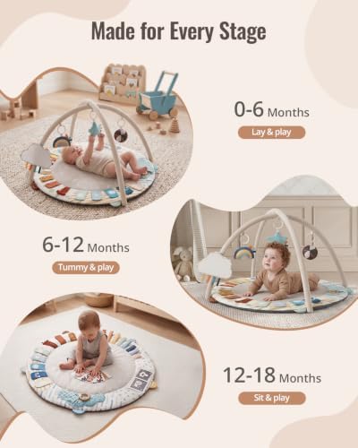 Blissful Diary Baby Play Gym, 5 Development Zones Activity Tummy Time Mat - Image 4