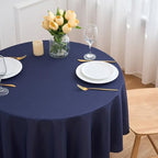 FINDYOU Navy Blue 6 Pack Round 60 Inch Tablecloth, Premium Polyester Table Cloth Washable Table Cover Stain and Wrinkle Resistant Decorative Table Cover for Party Wedding - Image 2
