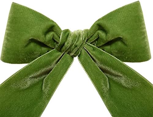 Morex Ribbon 012 Nylvalour Swiss Velvet Ribbon, Willow - Image 3
