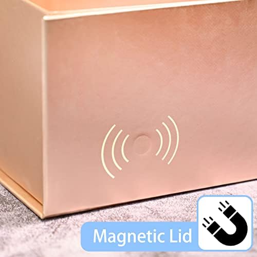 Rose Gold Gift Box for Anniversary with Magnetic Lid, 13.85"x8.35"x4.45" - Image 3