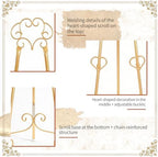 Gold Easel Stand for Sign,Heavy Duty Metal Adjustable Display Easel with Storage Bag,Perfect for Showcasing Pictures, Artwork, Picture Frame Wedding Sign Etc - Image 5