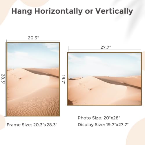 20x28 Metal Picture Frame, Aluminum Poster Frame with Real Glass, Bronze - Image 2
