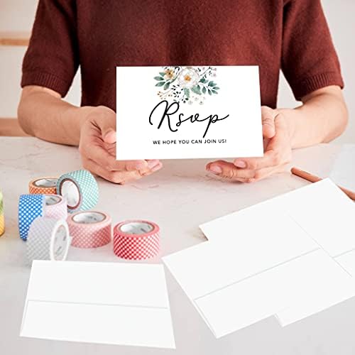 Andaz Press 56-Pack Personalized RSVP Postcards for Wedding Spring Flower Garden Cardstock Response Reply Cards for Bridal Shower Baby Shower Birthday Event Custom Date and Return Address 4 x 6-Inch - Image 4