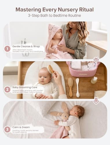 lulumoon Baby Shower Gifts for Girl - 11-Piece Newborn Essential Basket Set - Image 3