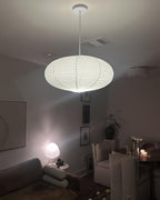 White Oval Paper Lanterns, 22" Large Hanging Paper Lantern Shade, 1 Pack - Image 2