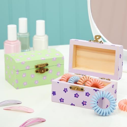 Bright Creations Baby Shower Decorations Mini Unfinished Wooden Treasure Boxes - 3.5 x 2.2 x 2 In, Brown, Pack of 12, Chest Style - Wooden Treasure Chest to Paint & Party Favors - Image 4