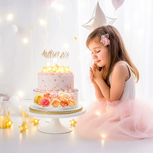 NPPLUS 2 Pcs Round Acrylic Cake Stand with Lid, Clear Fillable Cake Tier - Image 5
