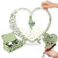 Rustic Wedding Guest Book Alternative, Drop Top Frame Hearts, Anniversary by GIFTSH0PBYHELEN