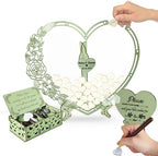 Rustic Wedding Guest Book Alternative, Drop Top Frame Hearts, Anniversary by GIFTSH0PBYHELEN