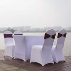 50pcs Stretch Spandex Chair Sashes for Wedding Party Banquet Decoration Elastic Bulk Chair Cover(Burgundy Maroon) - Image 5