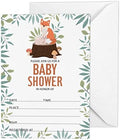 Pack of 30, Boy/Girl Baby Shower Party Collection, Baby Shower Invitation Cards, Fill in the Blank Invites WIth Envelopes, Fox Theme Party Supplies-a by Inkdotpot