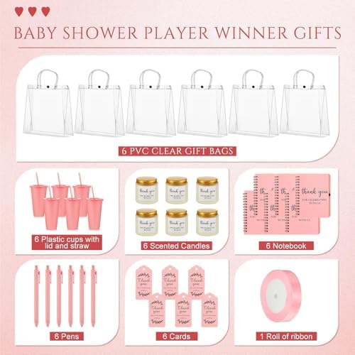 Nuogo 6 Sets New Parent Shower Prizes, Pink Color, Classic Style - Image 2