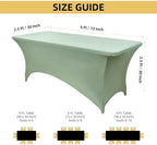 10-Pack 6ft Spandex Table Covers for Rectangle Standard Folding Tables - Wrinkle Resistant Stretch Tablecloths - Ultimate Fitted Table Protector for Parties, Banquet, Wedding - Image 4