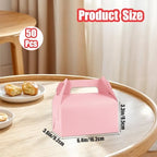 ZSDRTYU Treat Boxes, 50 Pcs Gable Boxes Party Favor Boxes Favor Box, Kraft Gable Treat Box For Christmas Party Decorations Birthday (Pink) - Image 2