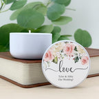 Custom Candles, Personalized Candles White and Pink Roses, Bulk Candles, Candle Favors, Candle Wedding Favors (Set of 10) (White Tin) - Image 7