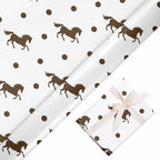 Flat Horse Pattern Birthday Gift Wrapping Paper for Family Boys Girls,Beautiful Gift Tissue Paper for Christmas Wedding Baby Shower 58"x 23" Gift Paper (Horse,2 Rolls) - Image 3