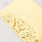 Gold Wedding Invitations Kit Metallic Pocket Blank Cards 50 Sets - Image 6