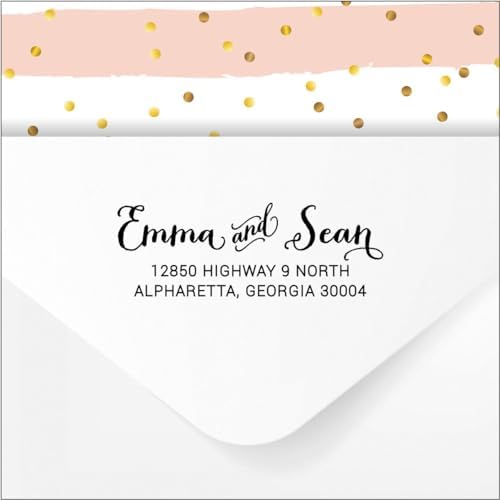 Custom Return Address Stamp Self Inking - Couples, Wedding - Image 2