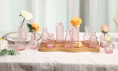36pcs Pink Glass Bud Vase Set, Small Flower Vases for Centerpieces in Bulk - Image 5