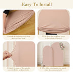 Nude Photo Arch Backdrop Cover Set of 2 Spandex 7.2 and 6ft Arch Covers Stretchy Backdrop Party Arch Stand Covers for Birthday Party Baby Shower Wedding Bridal Shower Banquet Background Decorations - Image 6