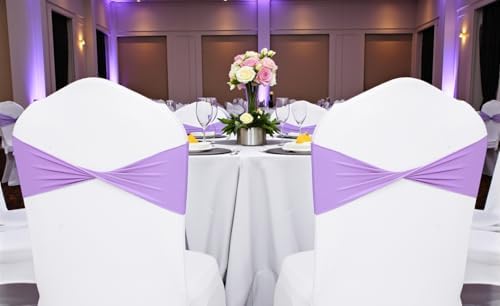 Pack of 250 Spandex Chair Sashes Without Slider Buckles – Lavender - Image 6