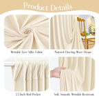 50 x 10ft Champagne Backdrop Curtains, Champagne Drapes for Backdrop Fabric - Image 5